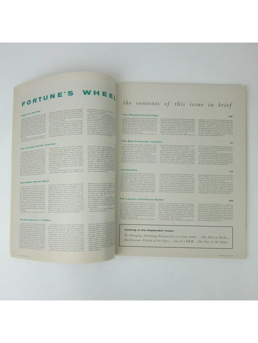 Vintage FORTUNE Magazine August 1956 Cadillac Caprolan Standard Johnnie Walker